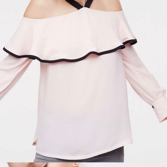 LOFT Tops - LOFT Off the Shoulder Ruffle Blouse